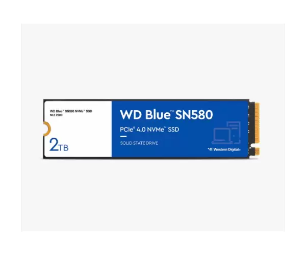 דיסק פנימי WD Blue SN580 2TB Nvme Gen4 2280 Up to 4150MB/s