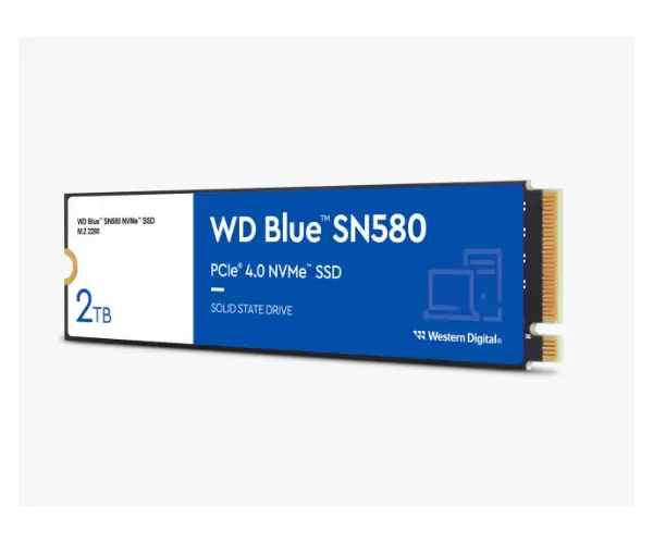 דיסק פנימי WD Blue SN580 2TB Nvme Gen4 2280 Up to 4150MB/s תמונה 2