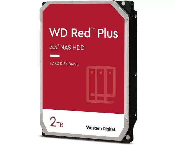 דיסק פנימי WD Red Plus NAS 2TB HDD 5400RPM 256MB Cache SATA III