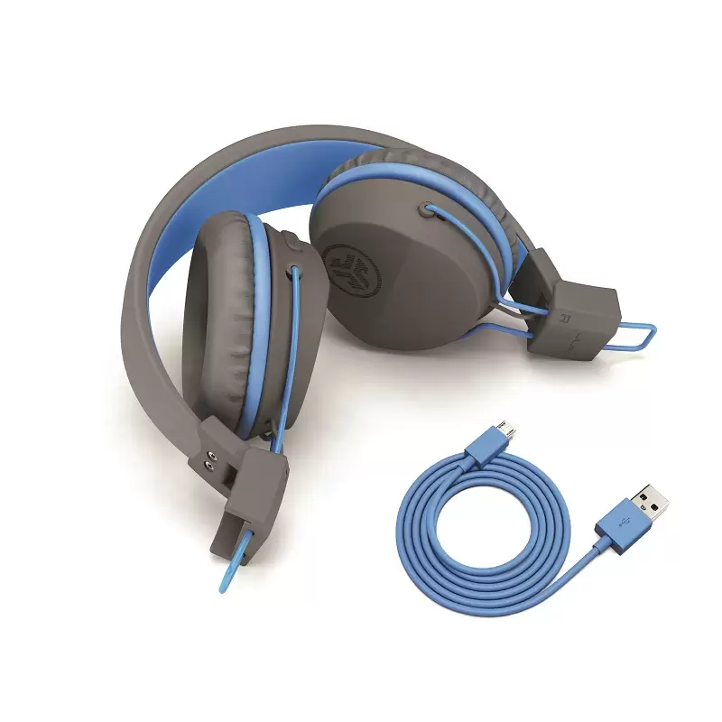 Jbuddies StudioBT GB אוזניות לילדים wireles אפור כחול תמונה 2