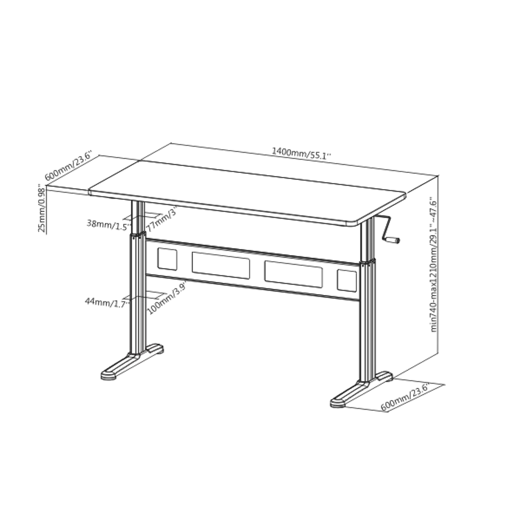 שולחן גיימינג מתכוונן N04-22D-B  בצבע לבן LUMI תמונה 3