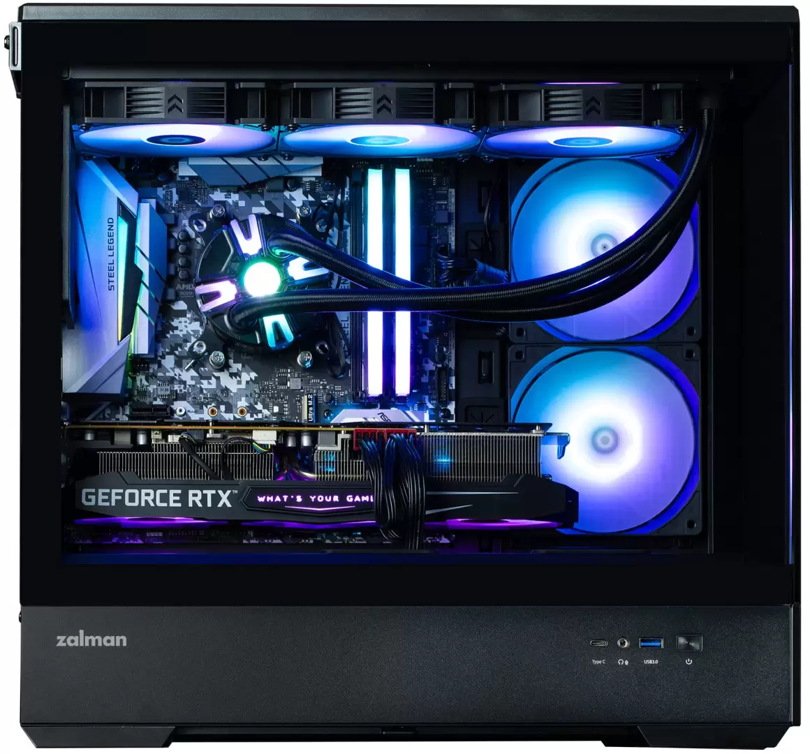 מארז מחשב שחור ZALMAN P30 ARGB mATX CASE Black תמונה 2