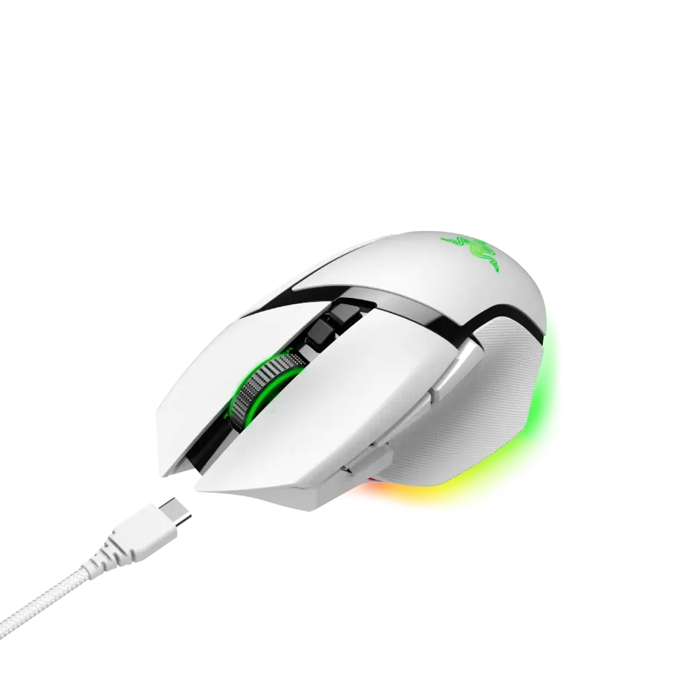 עכבר גיימינג אלחוטי Razer Basilisk V3 Pro צבע לבן תמונה 2