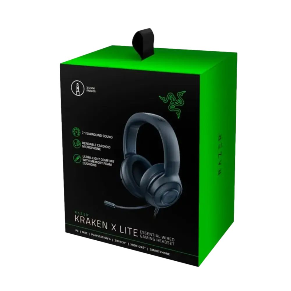 אוזניות חוטיות RAZER KRAKEN V3 X USB שחור תמונה 3