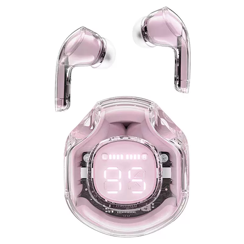 ACEFAST T8 Crystal Lotus Pink Bluetooth Earbuds - אוזניות אלחוטיות ורוד