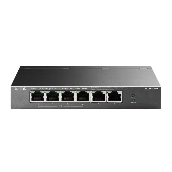 מתג 6-Port 10/100Mbps Desktop PoE Switch with 4-Port PoE+