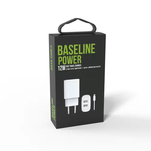 baseline 12w + usb/lightning cabel מטען ביתי