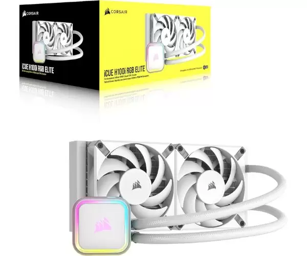 קירור נוזלי Corsair iCUE H100i RGB ELITE 240mm White