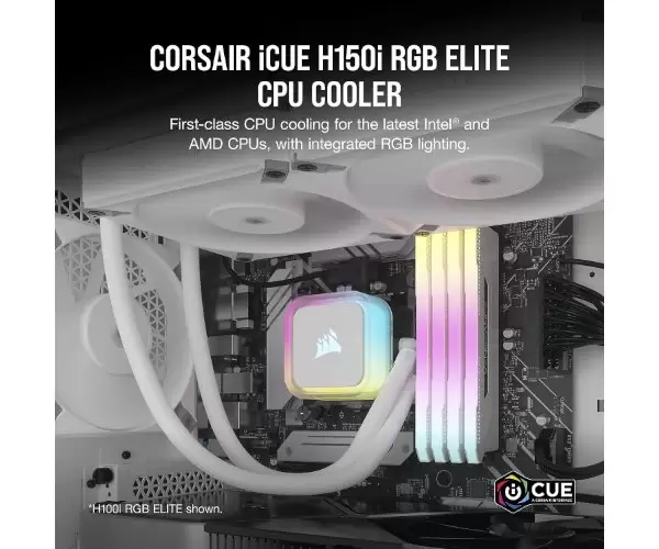 קירור נוזלי משולש Corsair iCUE H150i RGB ELITE תמונה 2