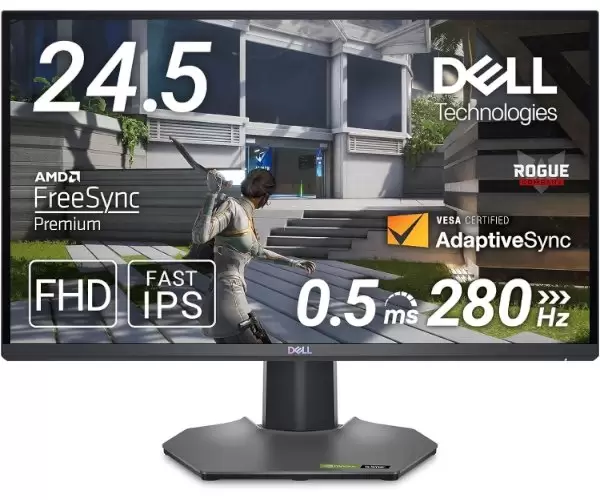 מסך גיימינג Dell 24.5 FHD IPS 280Hz 0.5Ms