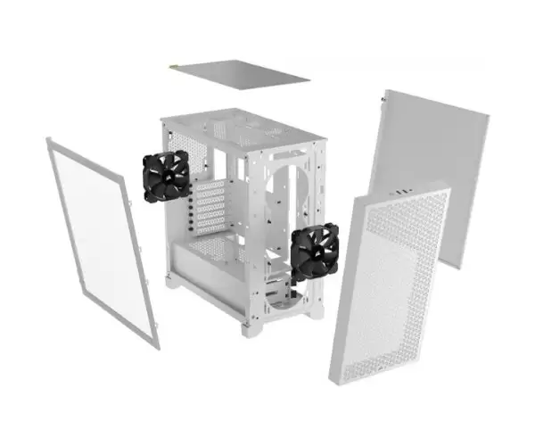 מארז Corsair 3000D AIRFLOW Mid Tower CASE White תמונה 2