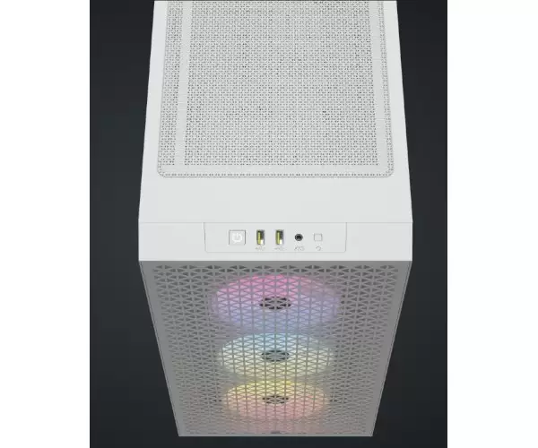 מארז Corsair 3000D RGB AIRFLOW Mid Tower CASE White תמונה 4