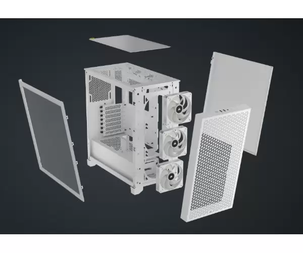 מארז Corsair 3000D RGB AIRFLOW Mid Tower CASE White תמונה 5