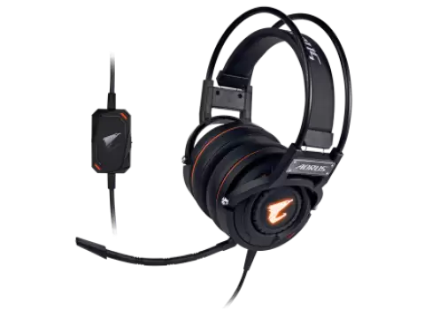 אוזניות גיימינג אלחוטיות  Gigabyte AORUS H5 Gaming Headset Black שחור תמונה 2