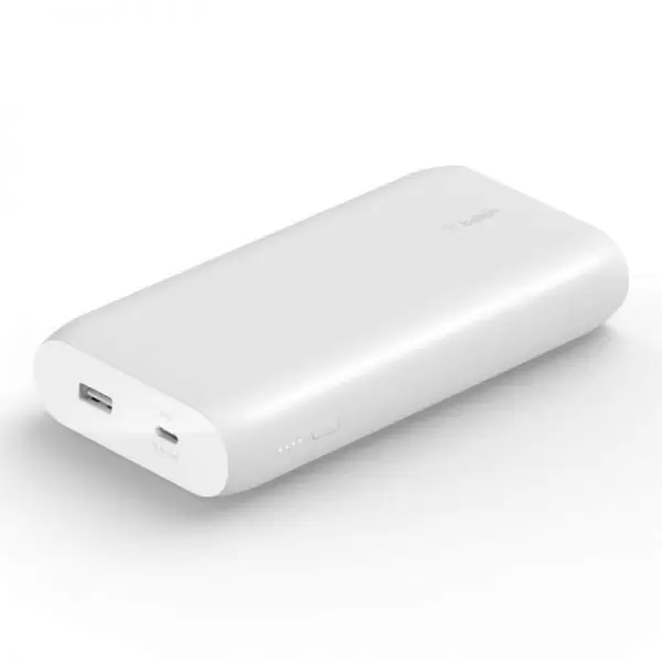 מטען נייד לטעינה מהירה USB-C PD בנפח 20K בצבע לבן תמונה 3