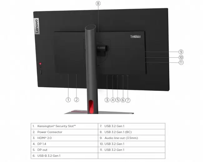 מסך לנובו Lenovo ThinkVision 27"  2K 4ms 60hz תמונה 5