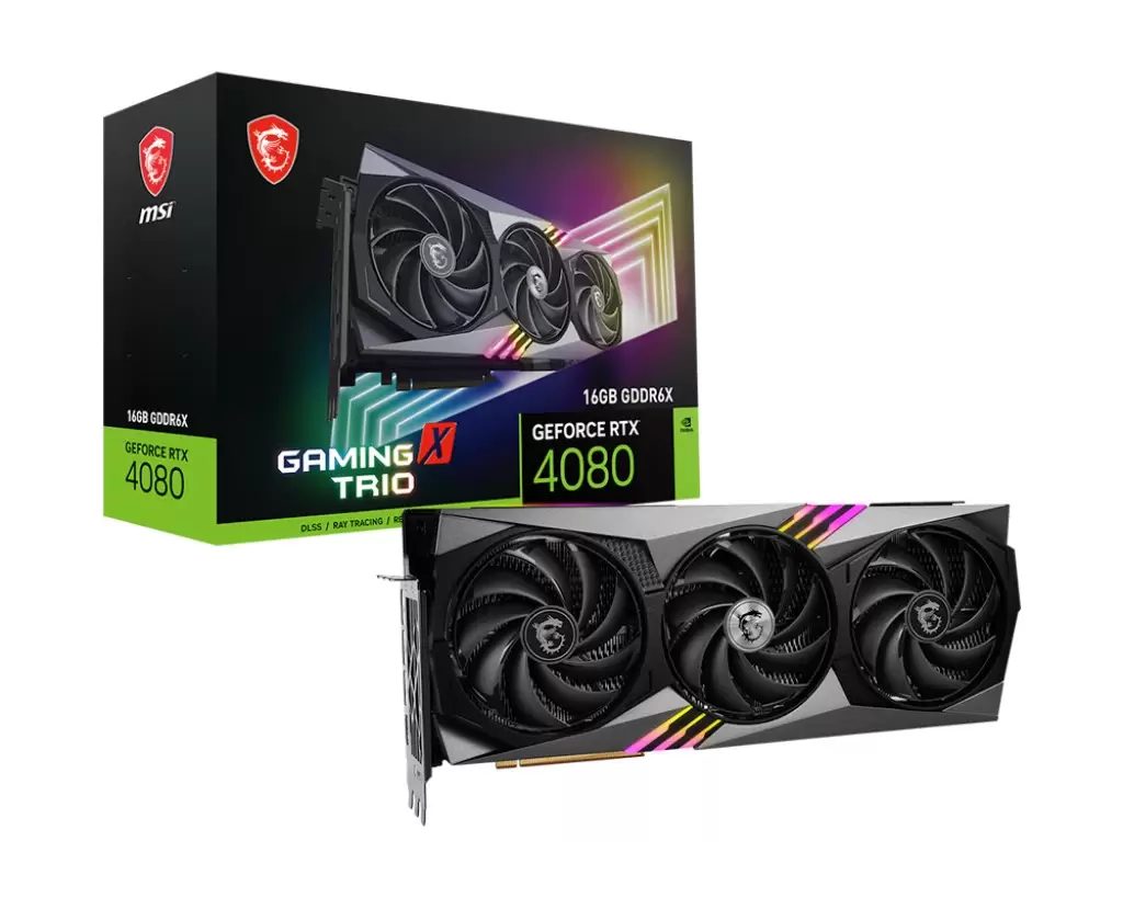 כרטיס גרפי MSI GeForce RTX 4080 16GB GAMING X TRIO