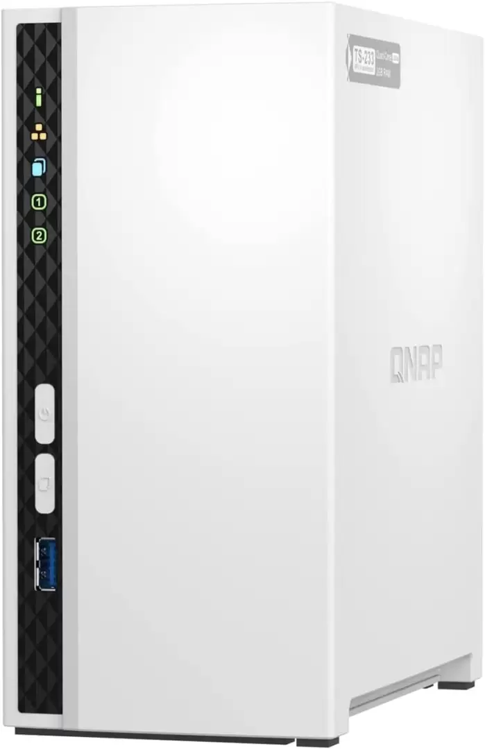 שרת QNAP NAS TS-233 2BAY Q.CORE 1.4GHz + 2GB RAM תמונה 2