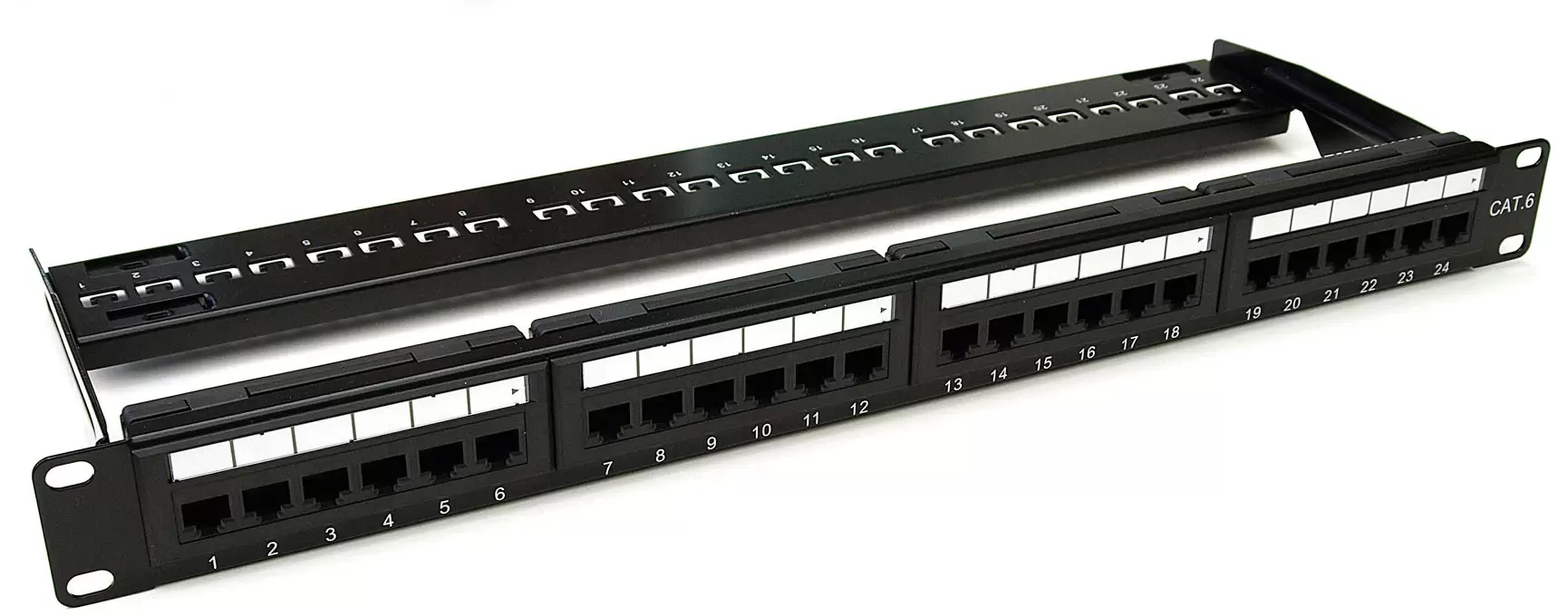 24 PORT CAT6 פאץ פנל מסוכך מלא