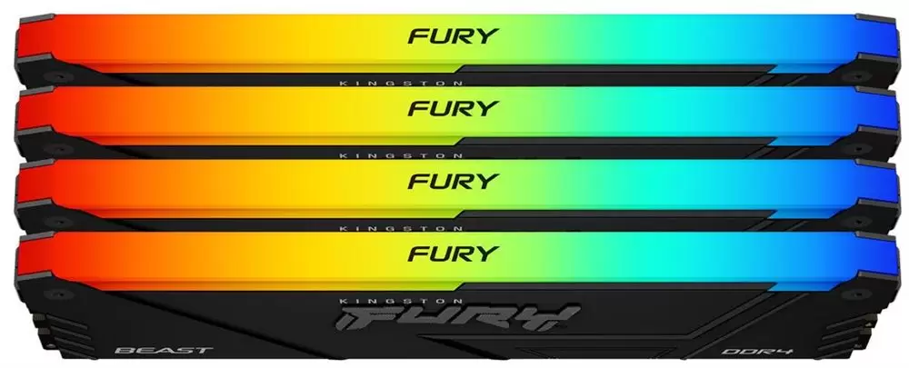 זיכרון לנייח 128GB 3200Mhz DDR4 CL16 DIMM (Kit4) FURY Beast RGB