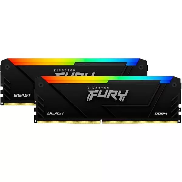 זיכרון לנייח 64GB 2666Mhz DDR4 CL16 DIMM (Kit2) FURY Beast RGB