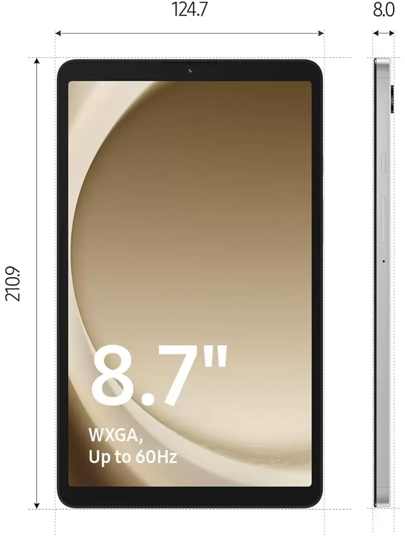טאבלט שחור Samsung Tab A9 X115 8.7" LTE 4/64GB Grey תמונה 3