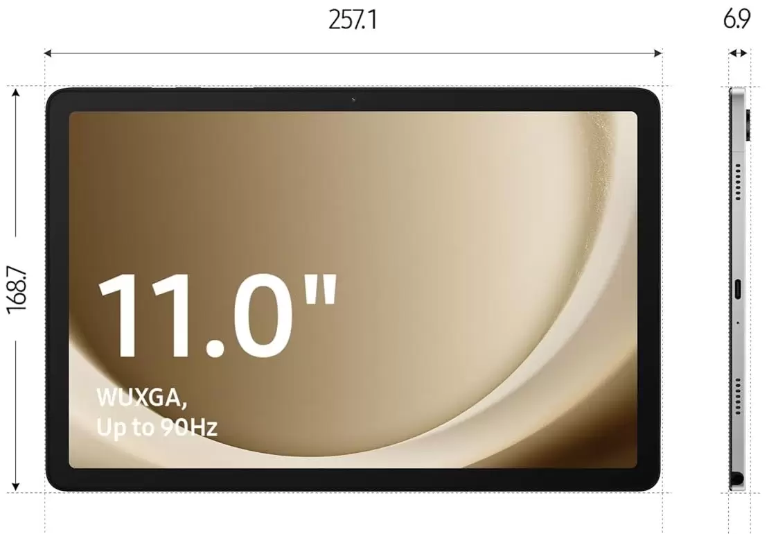 טאבלט שחור Samsung Tab A9+ X216 11.0" LTE 4/64GB Grey תמונה 3