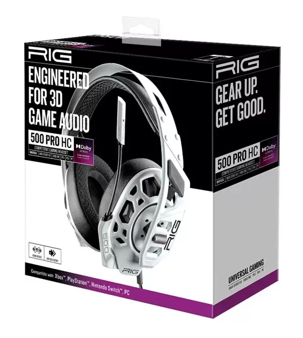 אוזניות Nacon rig pro gaming headset 500HC for ps4/ps5/xb1/xbx/swit ch/pc white לבן תמונה 5
