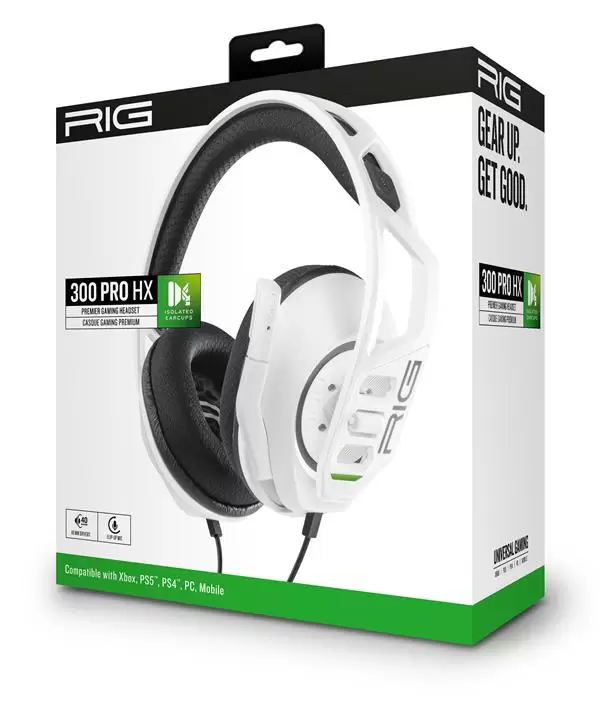 אוזניות קסבוקס  Nacon rig auriculares gaming headset 300HX for xbox series x/s white לבן תמונה 3