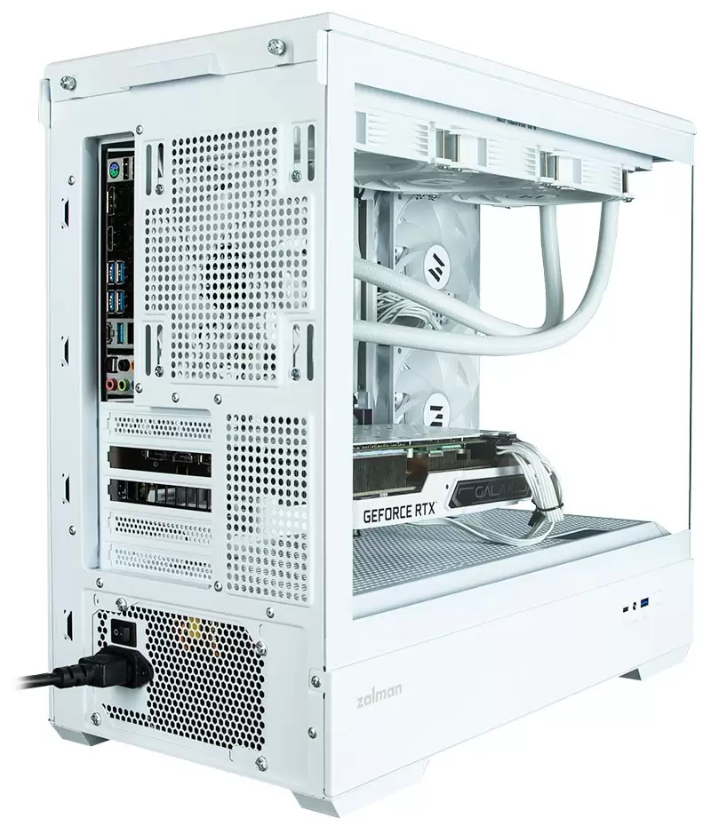 מארז מחשב לבן CASE ZALMAN P30 ARGB mATX CASE White תמונה 2