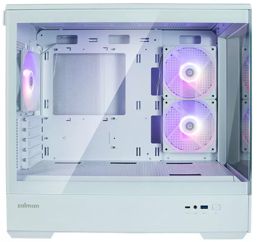 מארז מחשב לבן CASE ZALMAN P30 ARGB mATX CASE White תמונה 4