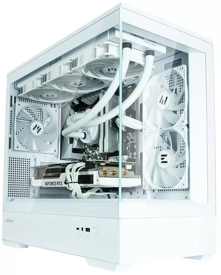 מארז מחשב לבן CASE ZALMAN P30 ARGB mATX CASE White תמונה 5