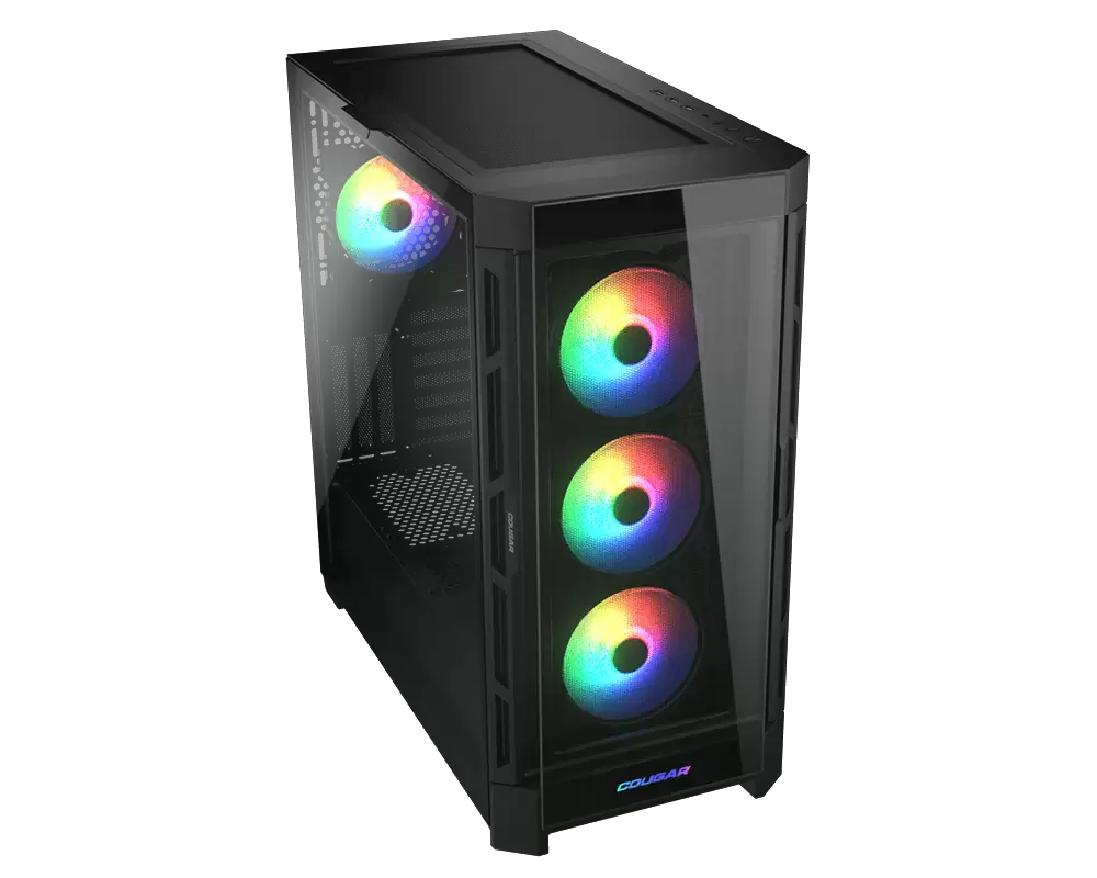 מארז MIDI ATX, שחור, MESH ,חלון, USB3.0 x 2 / USB2.0 x 1/ USB3.2 Type C  x1  /ARGB fan x 4 תמונה 3