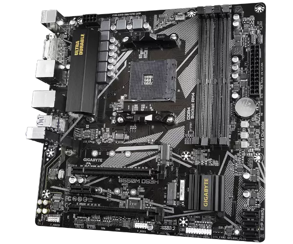 לוח אם למעבדי Gigabyte B550M DS3H 1.7 DDR4 Micro-Atx For AMD AM4 תמונה 2