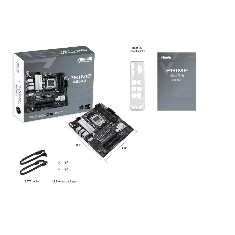 לוח אם Asus ASUS PRIME B650M-K MB (AMD Ryzen AM5) USB 3.2 G2 AURA תמונה 5