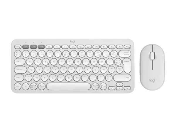 סט מקלדת ועכבר Logitech PEBBLE 2 COMBO K380S +M350S- צבע לבן
