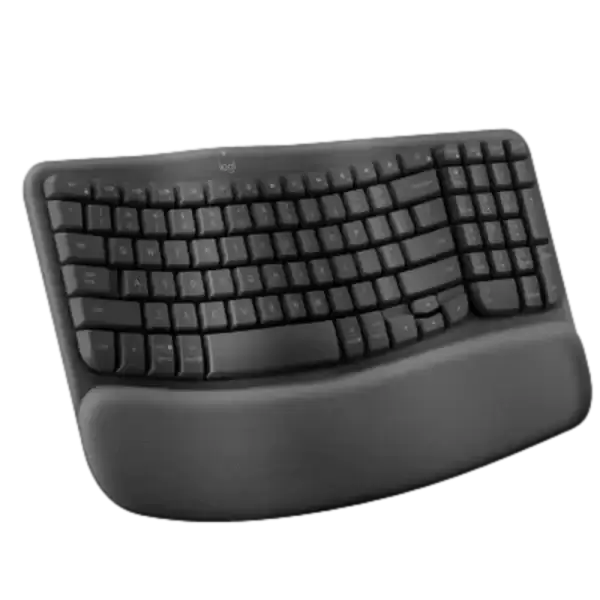 מקלדת ארגונומית אלחוטית Logitech WAVE KEYS-בצבע שחור תמונה 2