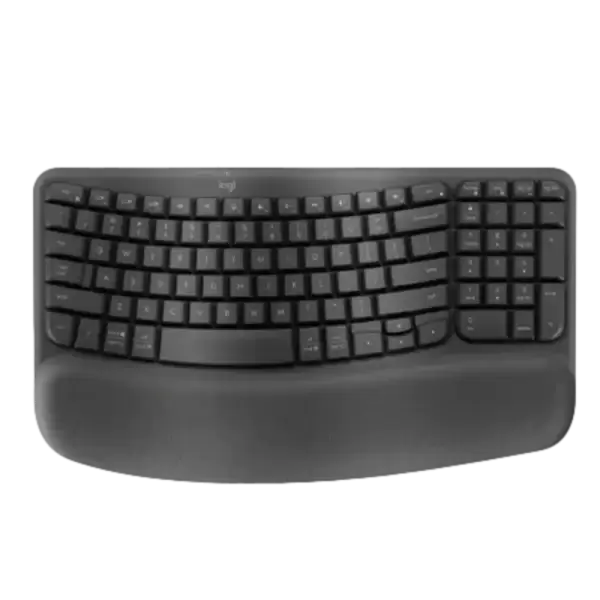 מקלדת ארגונומית אלחוטית Logitech WAVE KEYS שחור תמונה 3