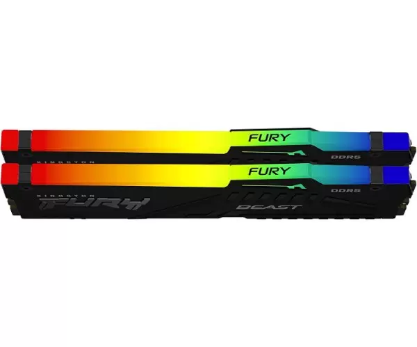 זכרון לנייח Kingston Fury Beast RGB 32GB 2C16 DDR5 5600MHZ C40 תמונה 2