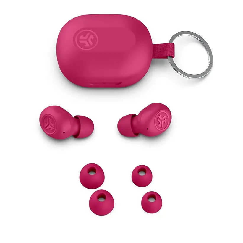 אוזניות JBuds mini TWS קומפקטיות מעוצבות ורוד תמונה 5
