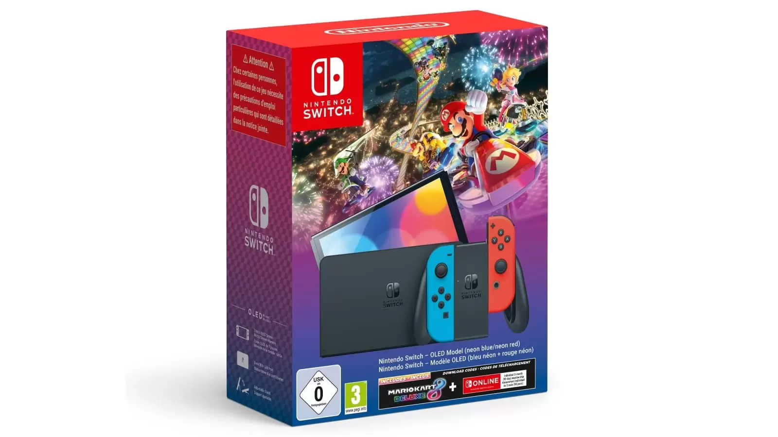 קונסולת Nintendo Switch (דגם OLED) – כחול אדום