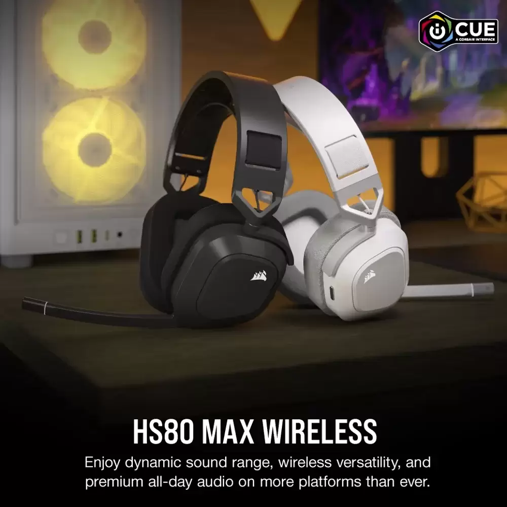 אוזניות גיימינג לילדים CORSAIR HS80 MAX RGB שחור תמונה 5