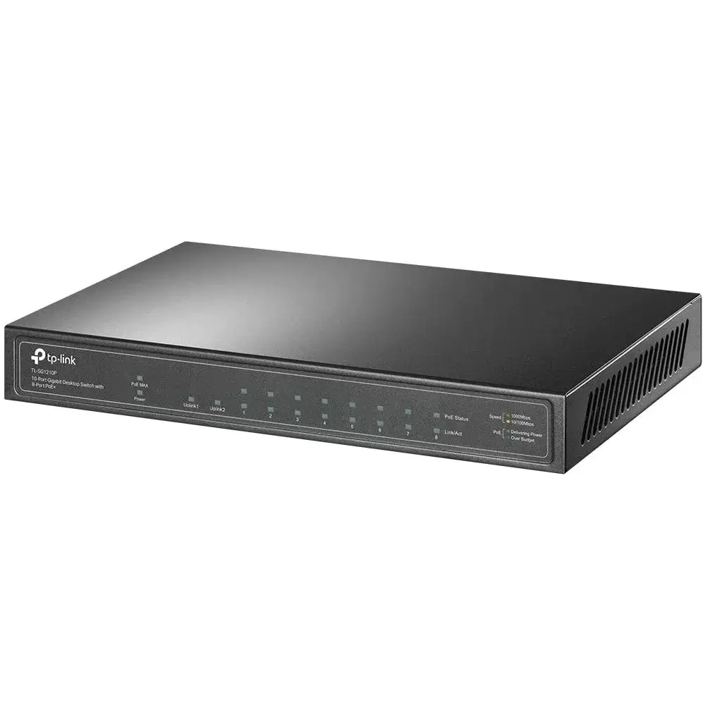 מתג שולחני TP-Link TL-SG1210P 10-Port Gigabit Desktop Switch תמונה 4