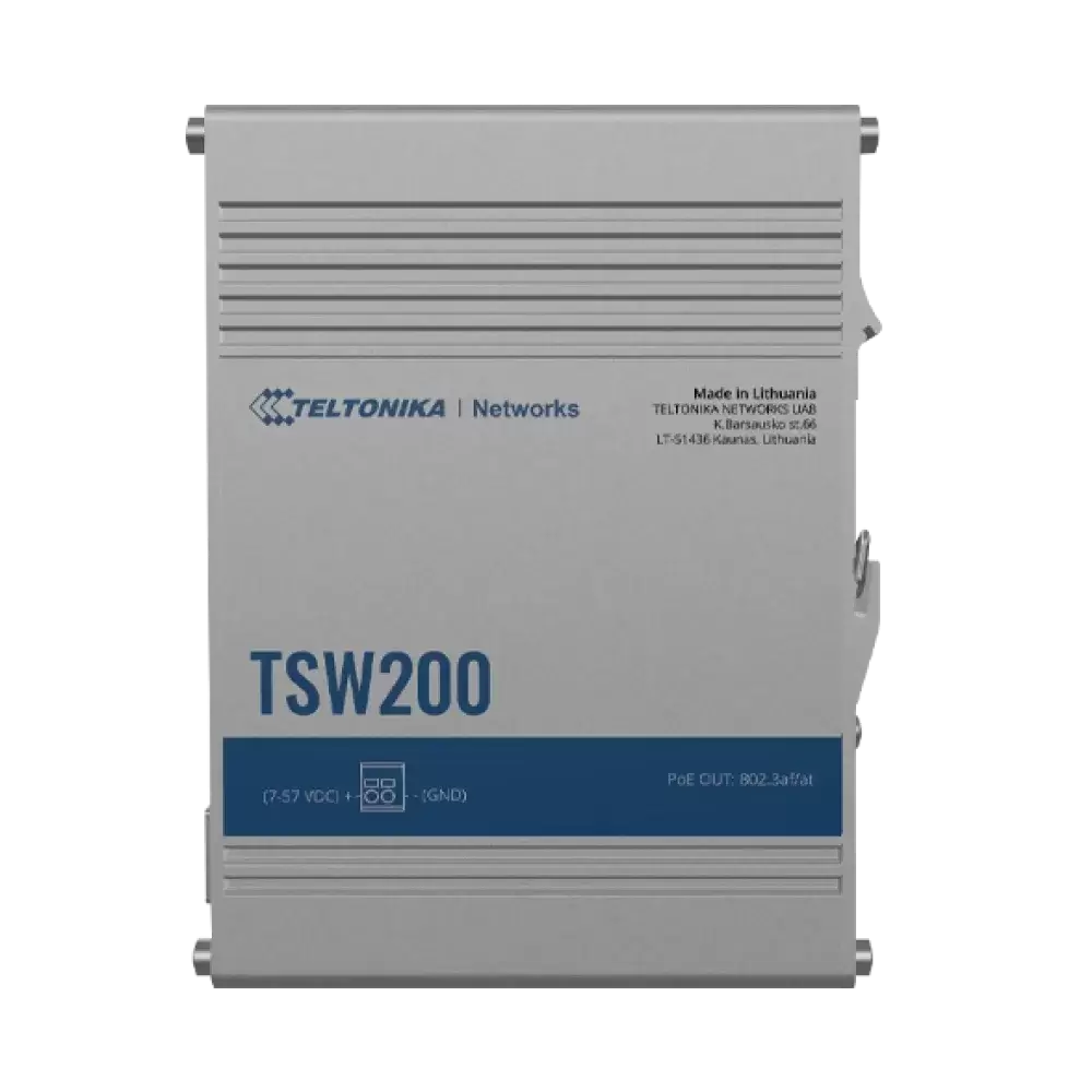 מתג תעשייתי(ללא ספק) TELTONIKA TSW200 8POE Gigbit 240W+ SFP תמונה 2