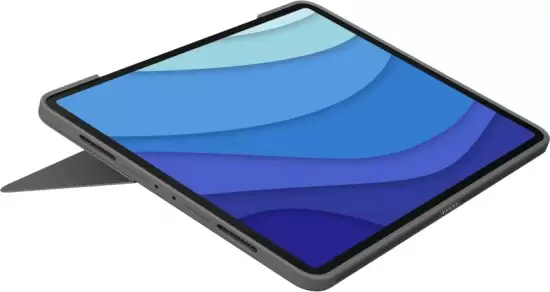 כיסוי מקלדת Logitech Combo Touch ל- Apple iPad Pro 12.9 Inch 2018 / 2020 / 2021 / 2022 - צבע אפור בעברית ובאנגלית תמונה 4