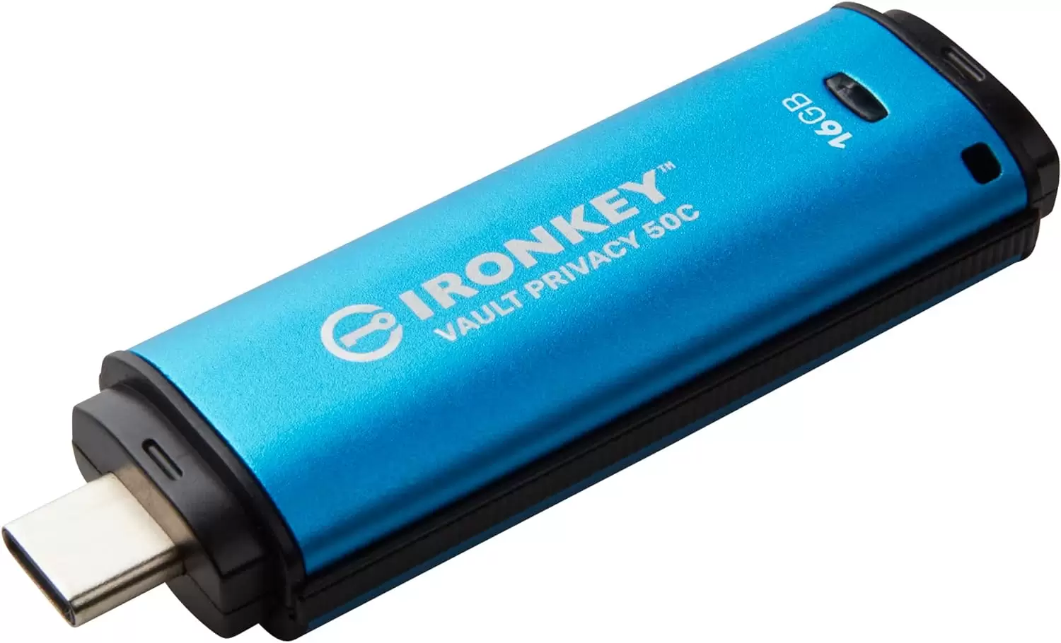 זיכרון נייד 16GB USB-C IronKey Vault Privacy 50C AES-256 Encrypted, FIP תמונה 3