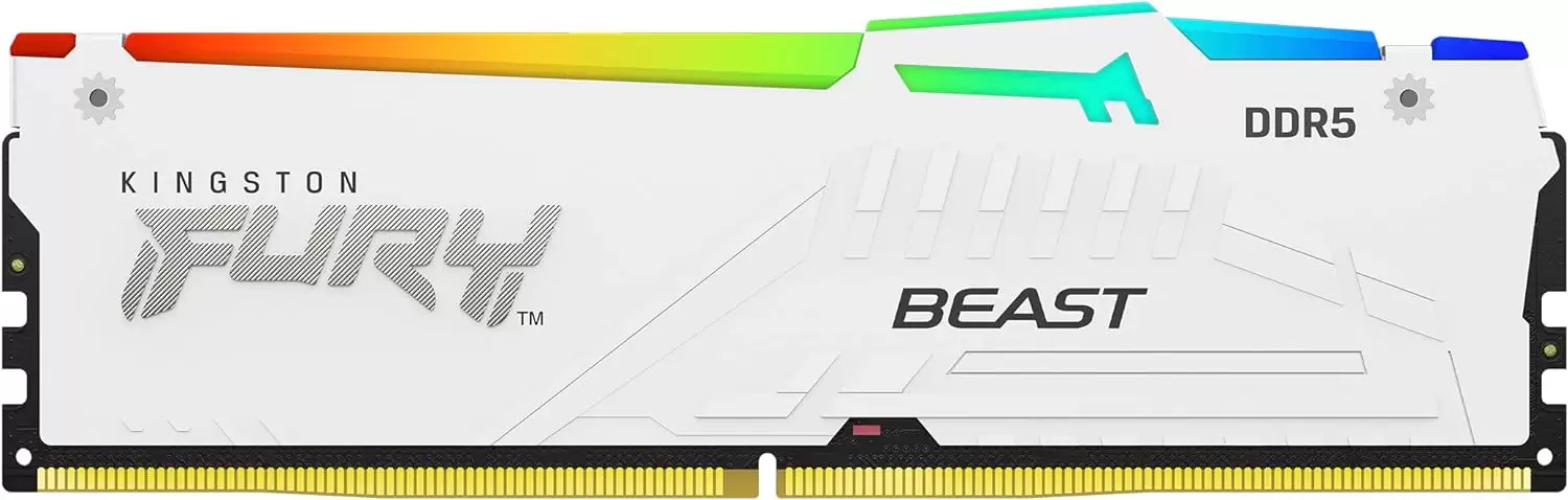 זכרון למחשב נייח 16GB 5200MT/s DDR5 CL40 DIMM FURY Beast White RGB XMP תמונה 2