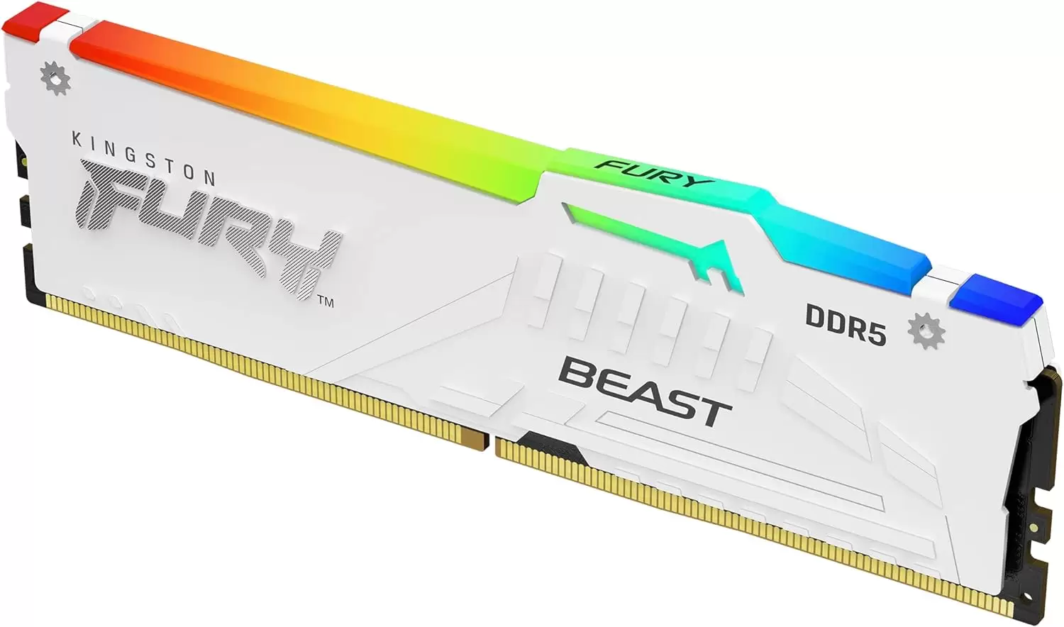 זכרון למחשב נייח 16GB 5600MT/s DDR5 CL40 DIMM FURY Beast White RGB XMP