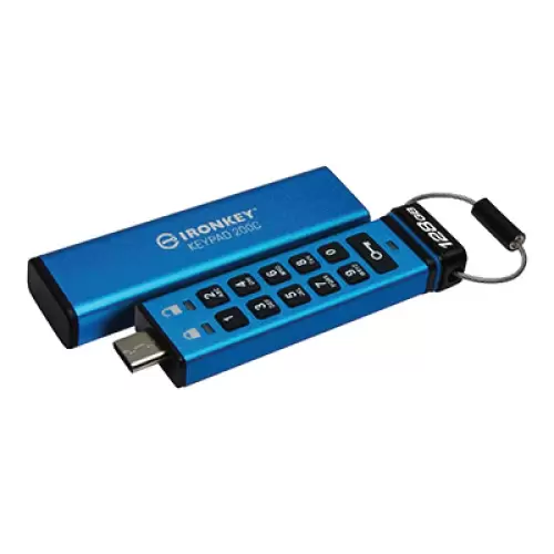 דיסק אונקי - חומרה מוצפנת 128GB USB-C IronKey Keypad 200C, FIPS 140-3 Lvl 3 (Pending)