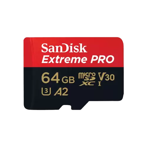 SANDISK MICROSD CARD 64GB FOR 4K VIDEO ON SMART